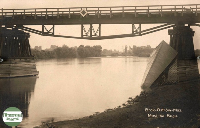 Brok, most drogowy na Bugu., przełom lat 20. i 30. Poczt. ze zb. Biblioteki Narodowej